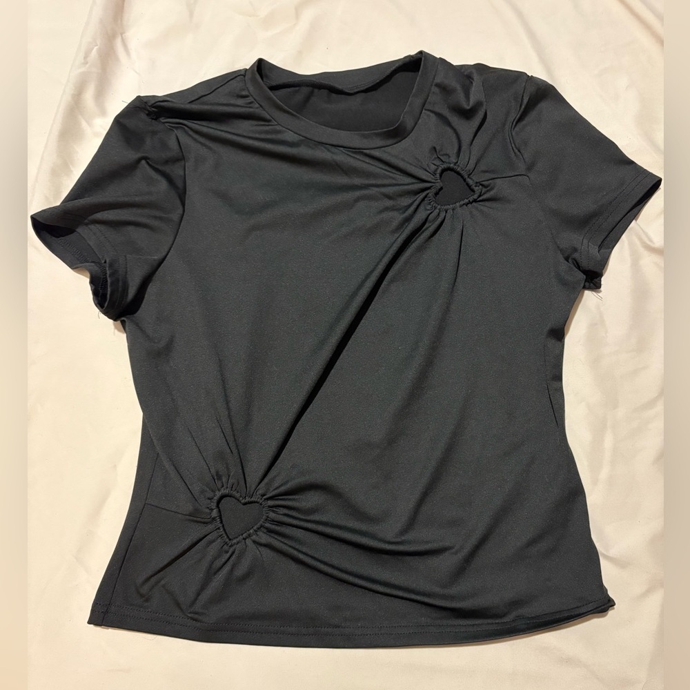 Black Heart Detail Women's Top